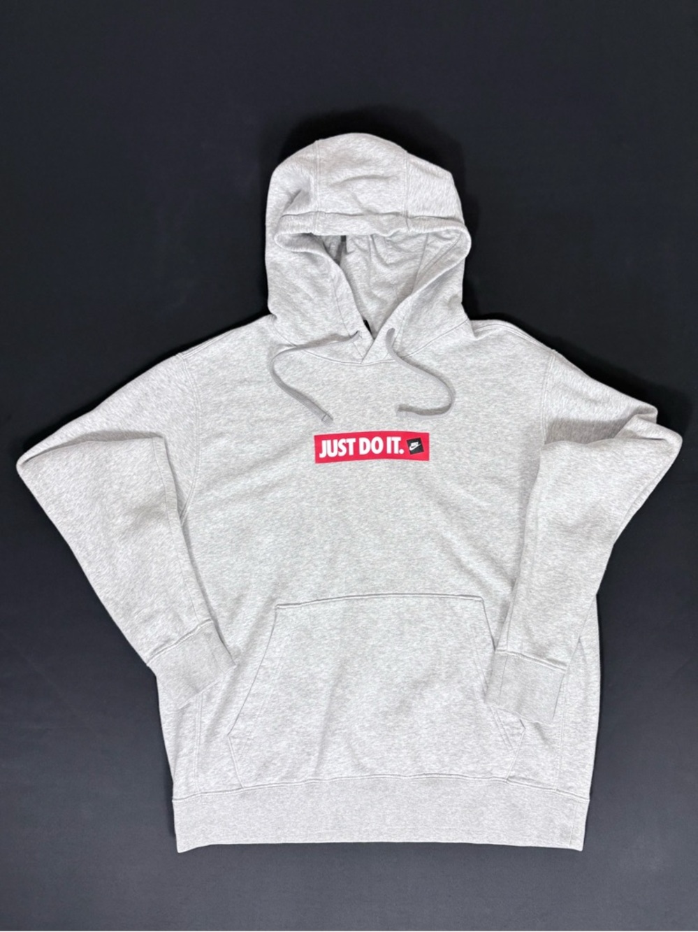 Nike “Just Do It” Light Gray Hoodie.